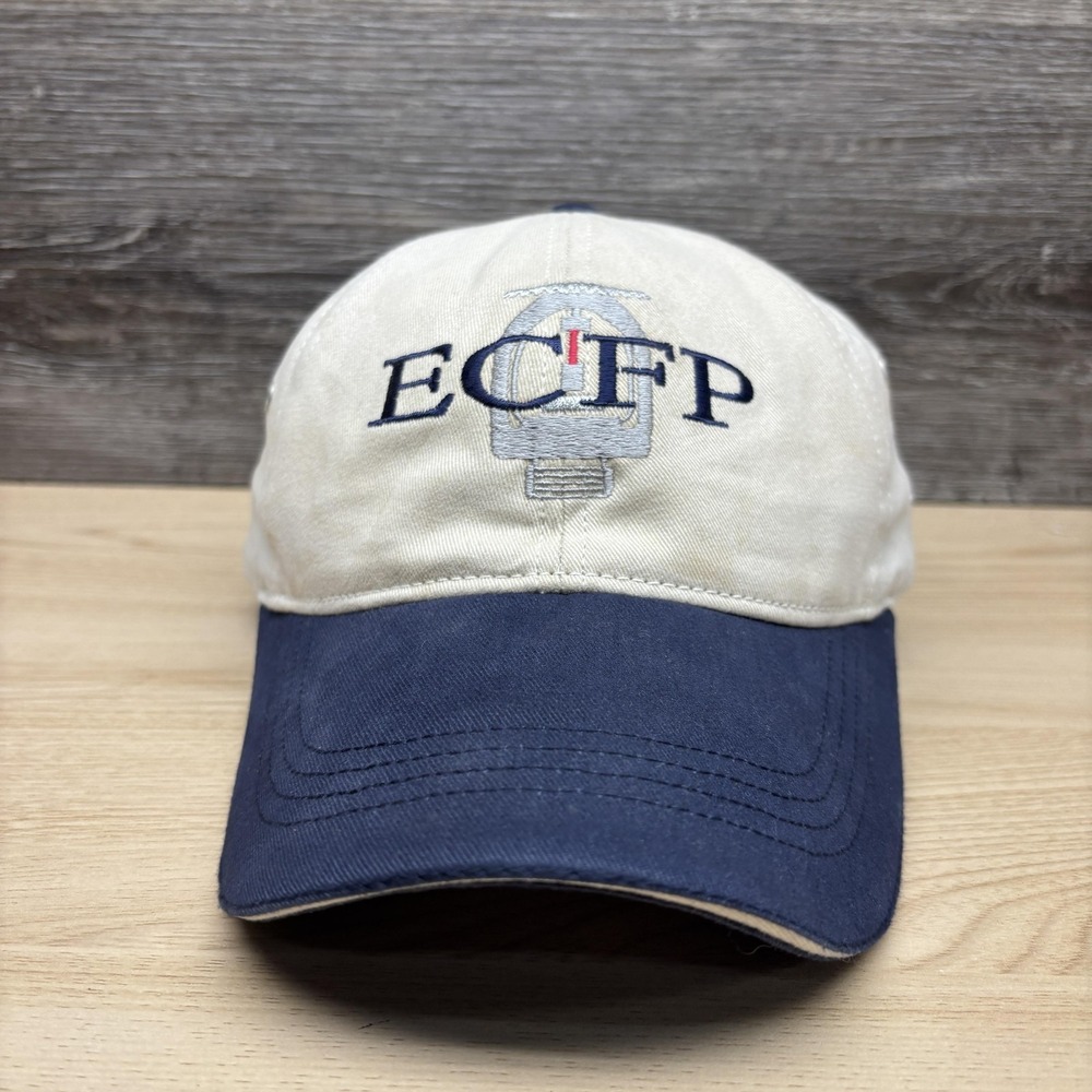 Velocity ECFP Hat‎ Cap Strap Back Mens One Size Beige Navy Simply The Best